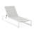Outdoor Chaise Lounge With 5 - Position Adjustable , White Aluminum Frame And Grey Mesh, 180° Flat, Space Saving, For Various Leisure Lounge, Breathable Weather , Poolside Garden-1281765754-1281765756