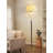 Vintage-Style Iron, Fabric & PVC Floor Lamp