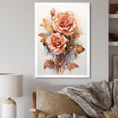 Rose monochromatique Elegance II - art mural rose