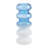 Stacked Ring Sculptural Glass Flower Vase for Home Decor - Elegant Tall Table Vase with Tiered Bubble Design for Living Room Displays - Blue & White-1702052574