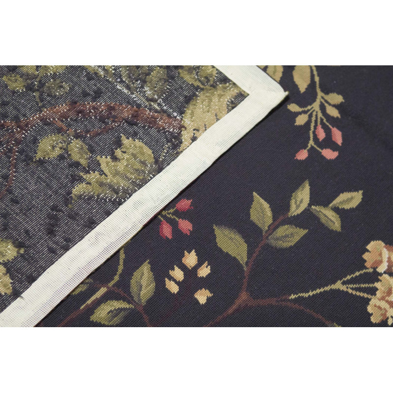 Hand-Knotted High-Quality Black Area Rug