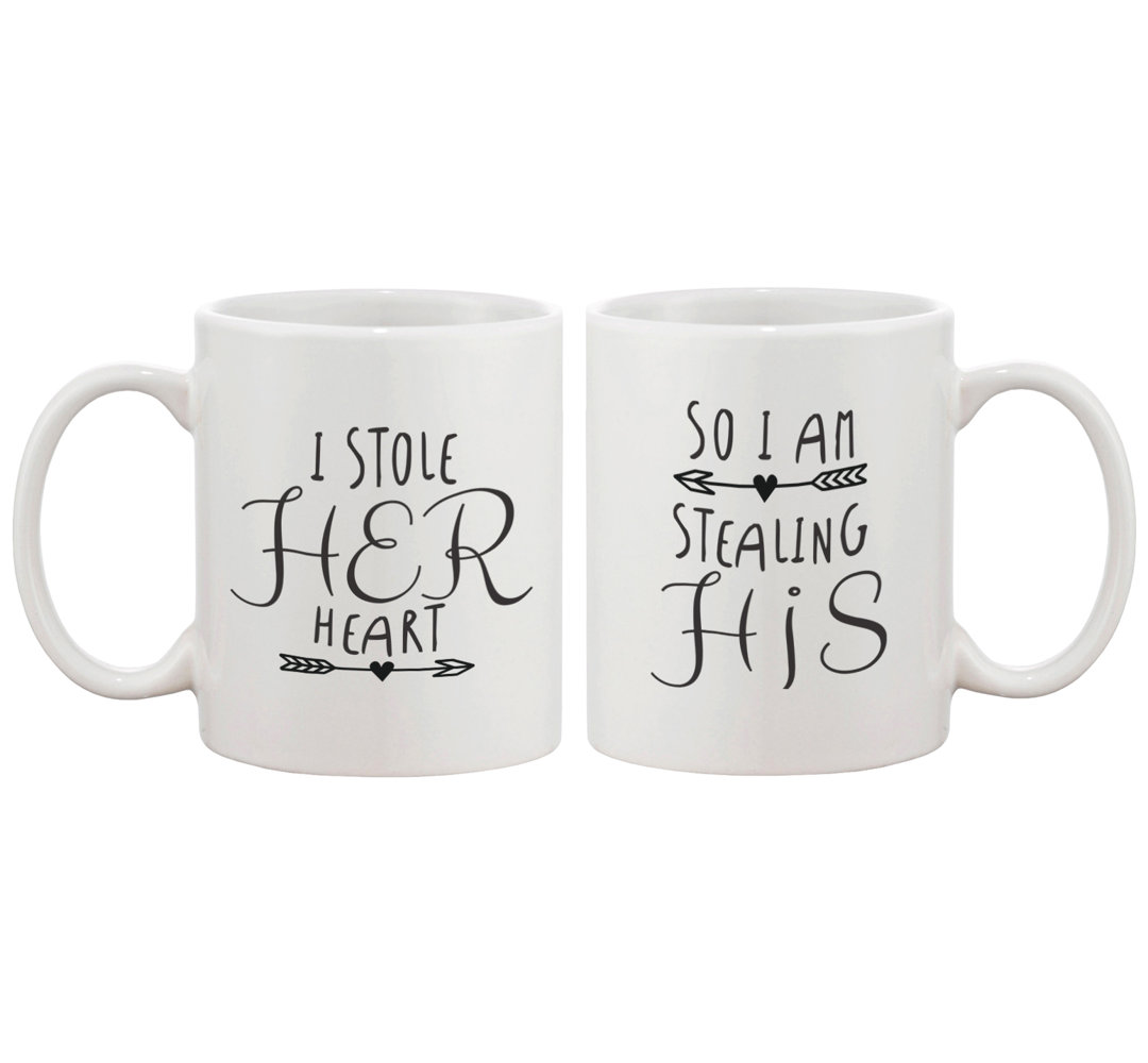 I Stole Her Heart So I'm Stealing His Couple Matching 2 Piece Coffee Mug Set 365 Printing Inc