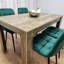 Dining Set of 4 Dining Table and 4 Velvet Chairs Dining Room Furniture-711313853-728927607