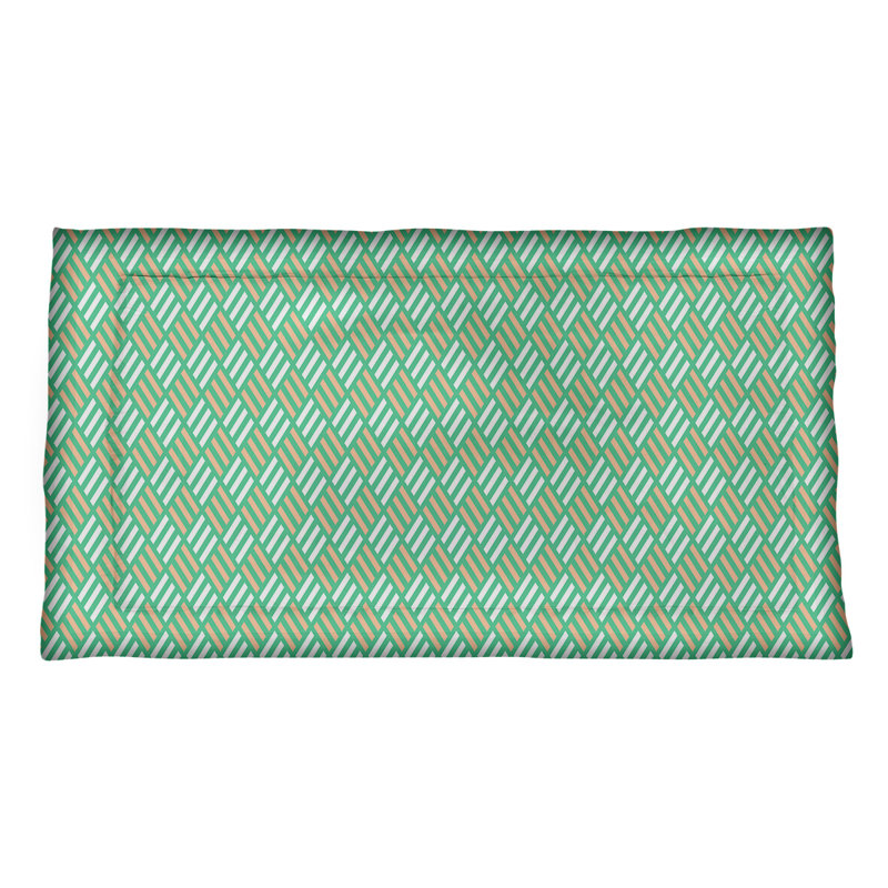 Taie décorative Katelyn Elizabeth, Très grand, Microfibre, Vert / Orange