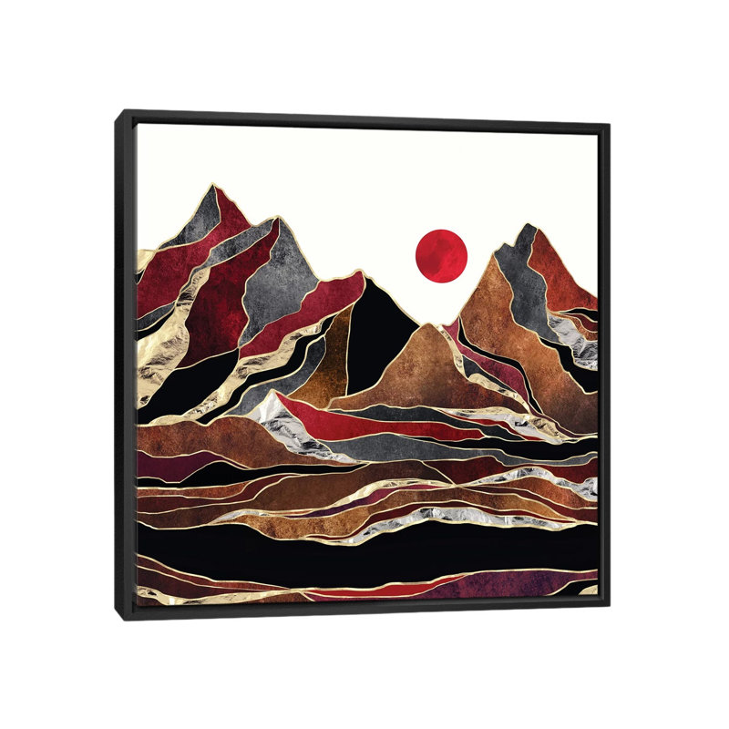 «Copper Vista», reproduction d'impression, H 26 po x l 26 po x P 1,5 po, Pas de tapis, Toile avec cadre noir