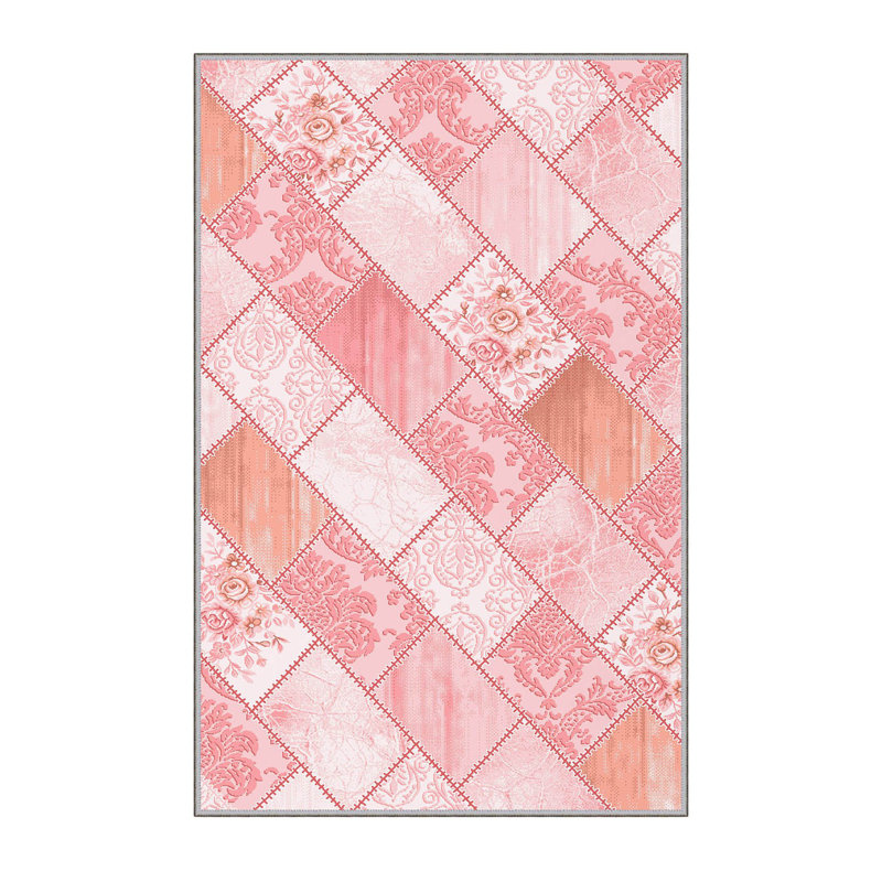 Stylish Hall Carpet (3.3 x 6.6 ft), 100% Polyester, 0.3 in Pile Height | Antibacterial, PVC Non-Slip Underside | 3D Digital Printing, Machine Washable | Perfect for Entryways & Living Spaces, Durable & Easy Care