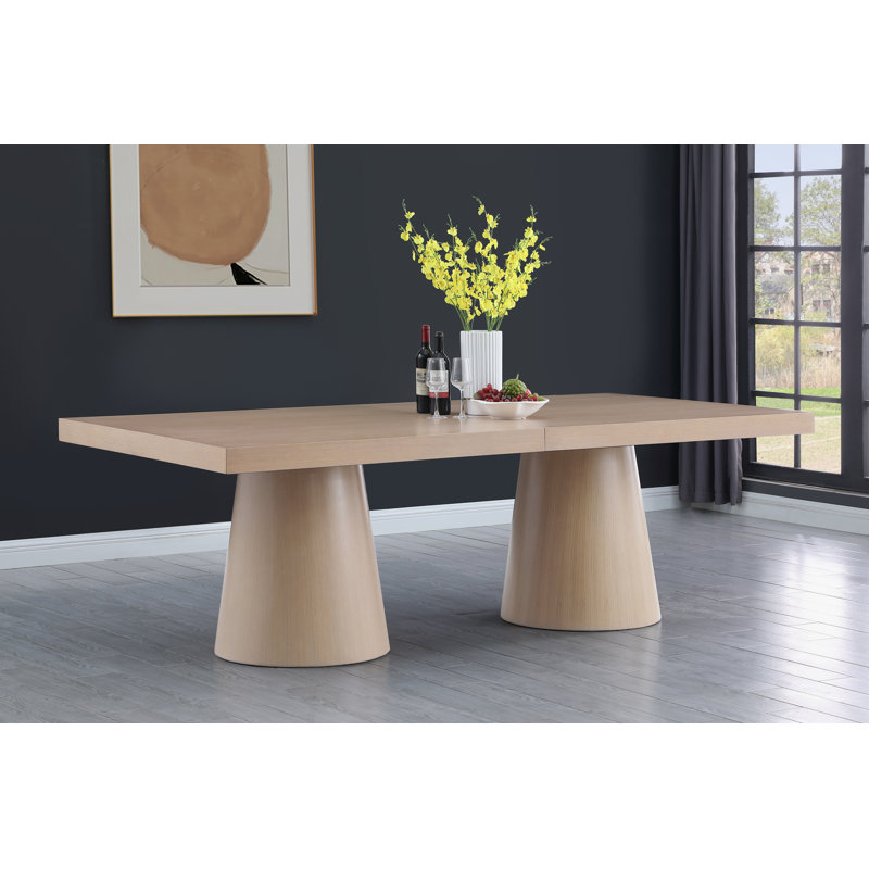 Hiromy Extendable Dining Table 11', Beige