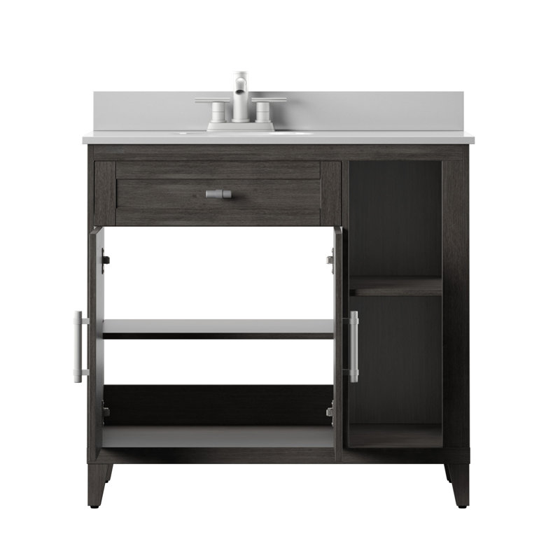 Ensemble de meuble-lavabo simple 37 po Albans, Gris