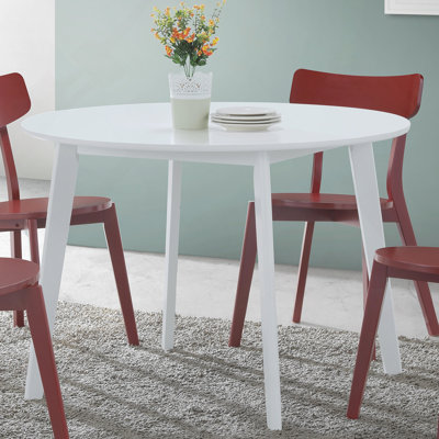 Contemporary White Round Dining Table