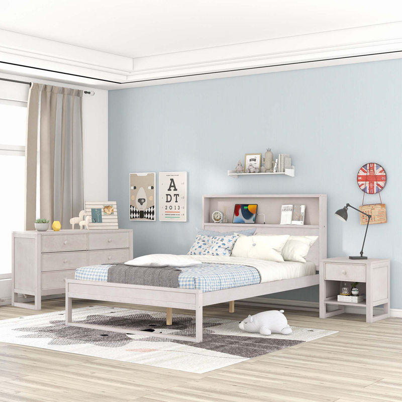 Piece Bedroom Set, Full, Antique White