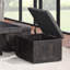 Table basse 38 po en chêne avec tabourets de rangement Moseberg-330336041