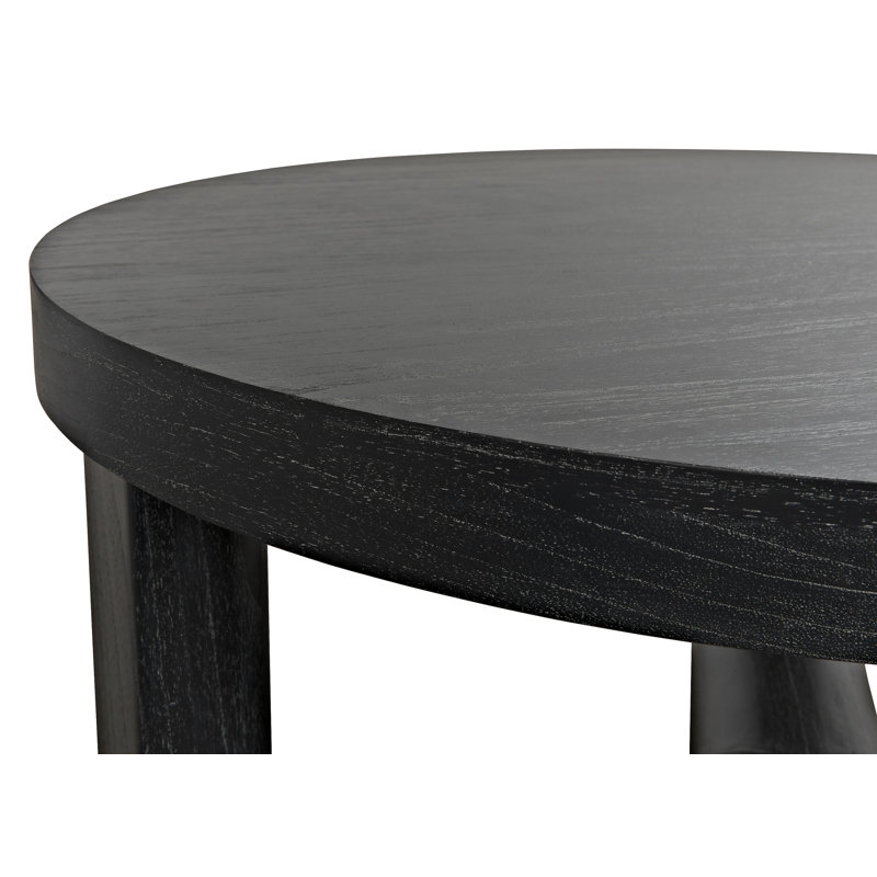 Joel Solid Wood Coffee Table, Cinder Black