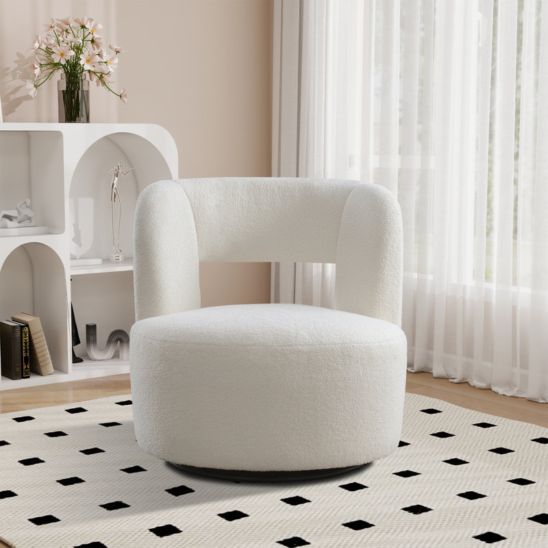Chaise d'appoint 28 po, Polyester crème