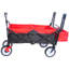 Chariot pliant d'extérieur - Chariot pliable robuste avec cadre en acier et porte-gobelet, adapté à différents trottoirs