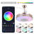 42.1" Modern Ceiling Fan With Light, Bluetooth Speaker, Colorful Changing, Remote & App Control, Mute Motor