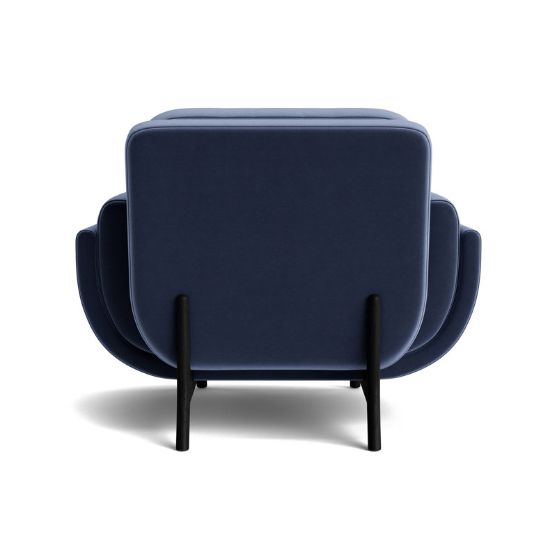 Regatta Chair, Performance Velvet - Indigo, Black