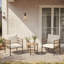 Ensemble de conversation pour 2 personnes avec chaises en corde tissée et table d'appoint