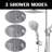 Dual Shower Head Combo, 8" Rainfall Shower Head, 6 Settings Handheld Showers, 15" Slide Bar, 59" Hose-123843614