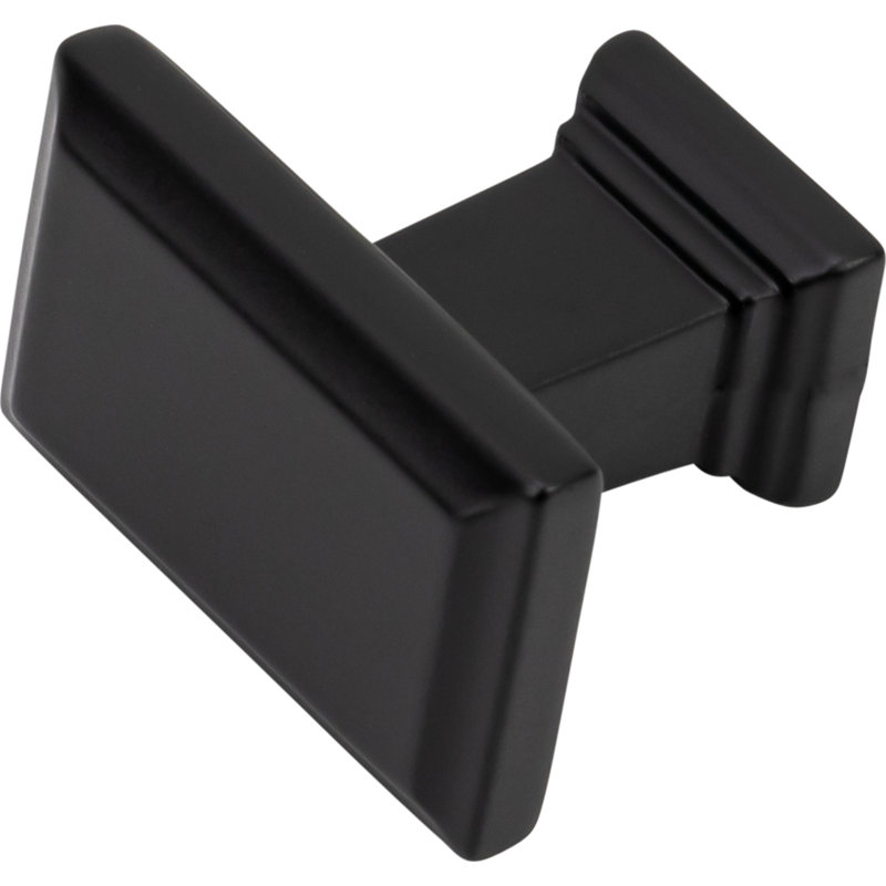 1 1/2" Length Rectangle Knob, Matte Black