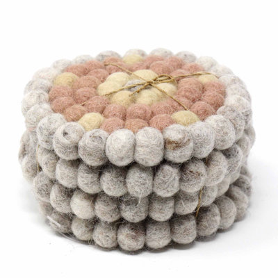 Round 4 Piece Trivet;Coaster Set
