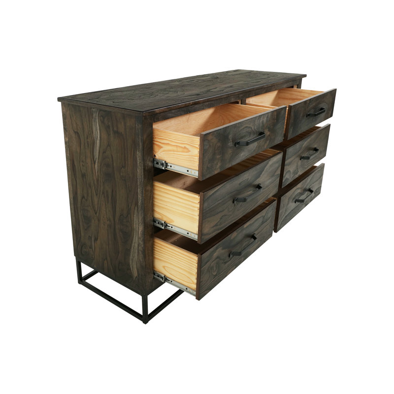 Commode 6 tiroirs Dark Teak