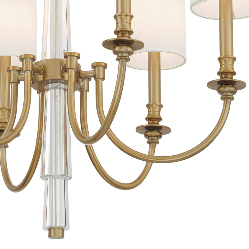 Lustre en laiton vieilli 6 lumières Boynton
