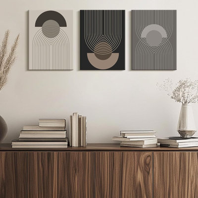 Boho rétro, art mural encadré Mid-Century Bohemain, décoration murale, œuvre d'art moderne moderne, impression de bureau à domicile, prêt à accrocher, encadré 12 x 16 po
