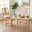 Ensemble de 2 chaises d'appoint de salle à manger en bois d'hévéa massif de style rustique campagnard avec dossier courbé ergonomique décoratif, assise rembourrée en lin rembourré à haute résistance