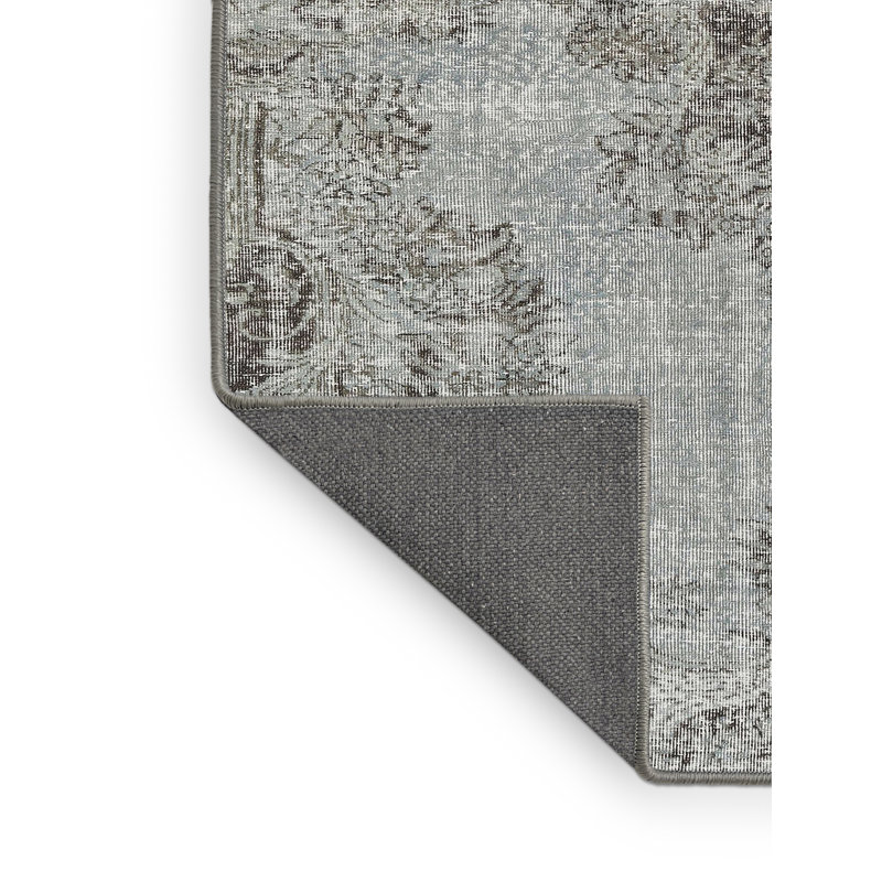 Tapis traditionnel gris / gris fumée Plewak, Rectangle 2 pi x 4 pi