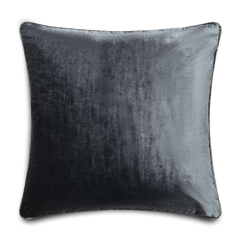 Velvet Square Pillow Cover & Insert, Blue