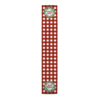 Gearheart Rectangle Gingham Christmas Polyester Table Runner