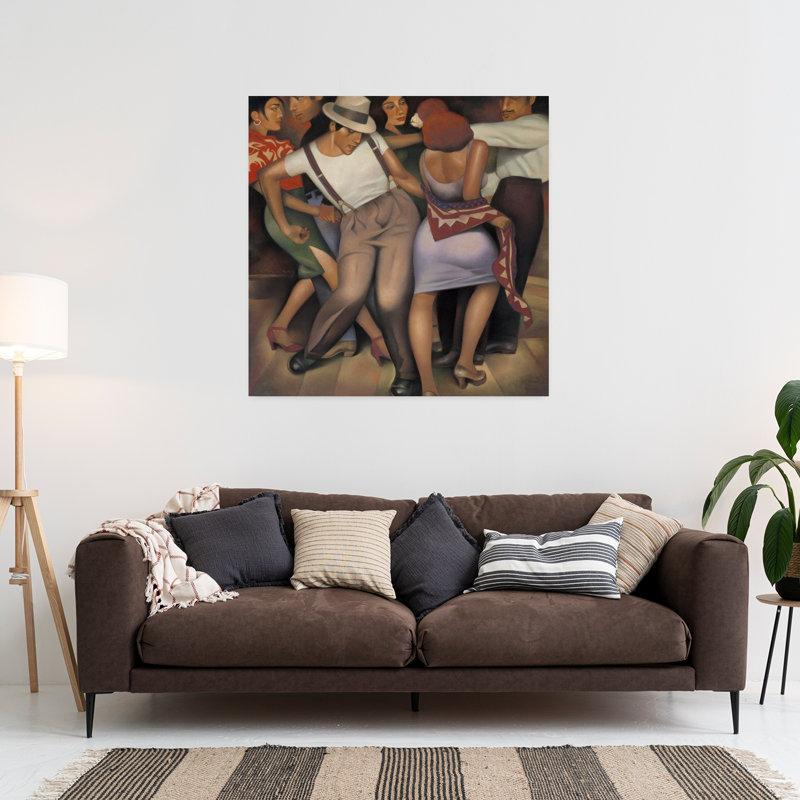 Latino Jazz, art contemporain abstrait, H 36 po x l 36 po