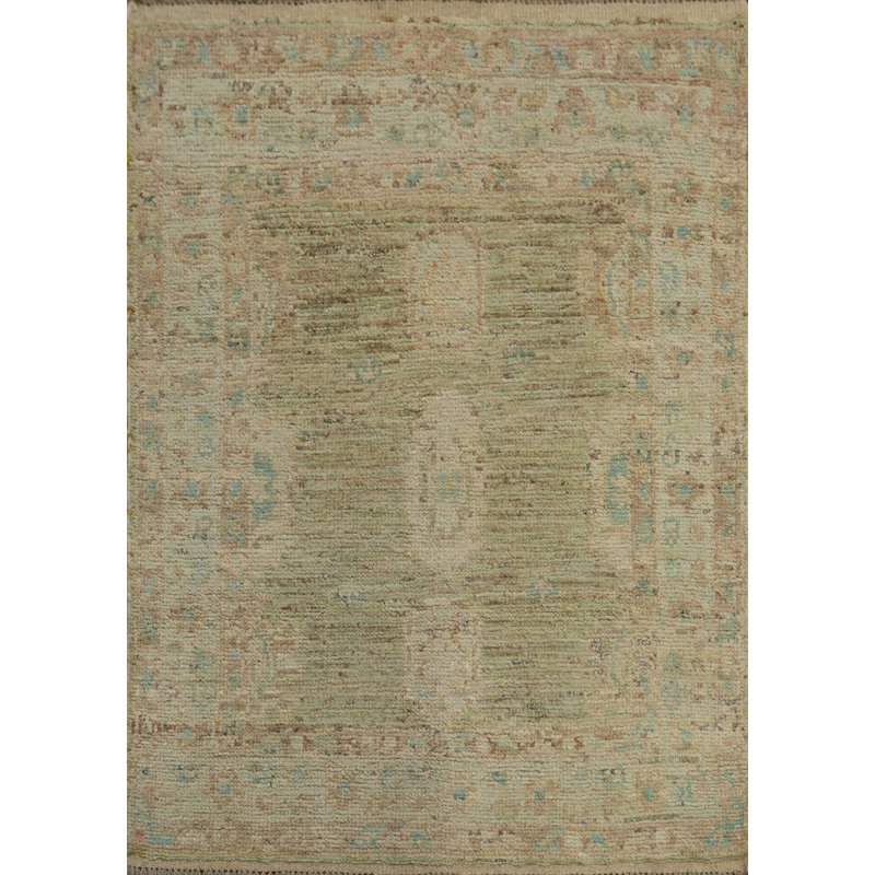 Tapis turc vert Oushak 3x4