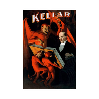 Kellar: Book of The Damned Vintage Magic Poster 1 Piece Wrapped Canvas Wall Art