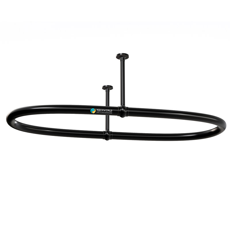 Aaren 30cm Curved Fixed Shower Curtain Rail