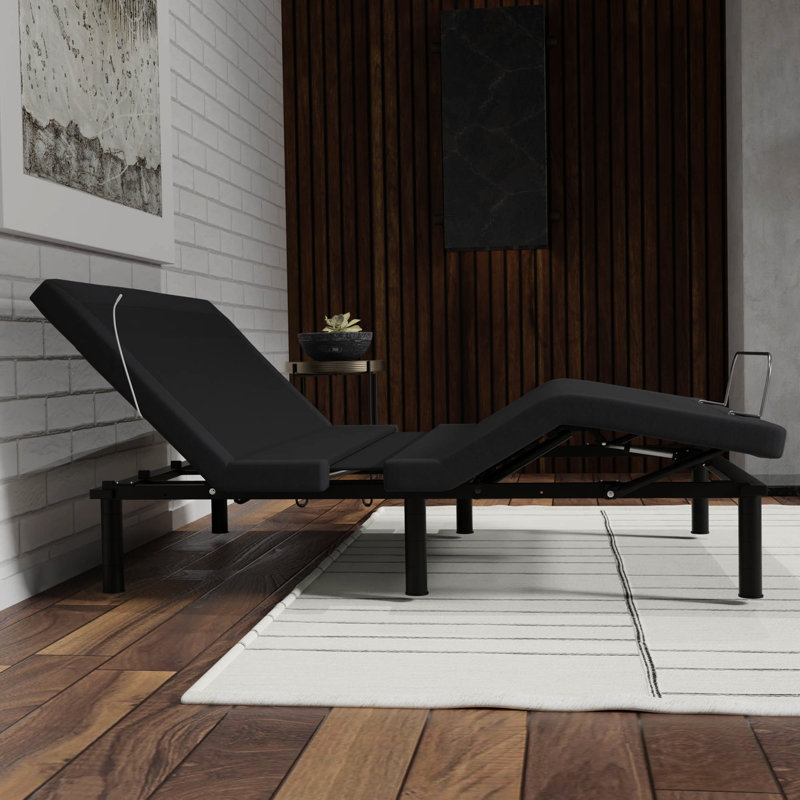 Base de lit réglable pour grand lit avec minuterie et base à commande vocale à 16 boutons: position optimale en apesanteur