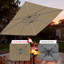 Parasol de terrasse 8,2 pi à DEL: Protection contre le soleil et la pluie avec éclairage ambiant-236663227