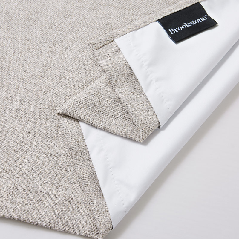 Brookstone Josie Blackout 2-Panel Window Curtain Set, Taupe, 38" x 84"
