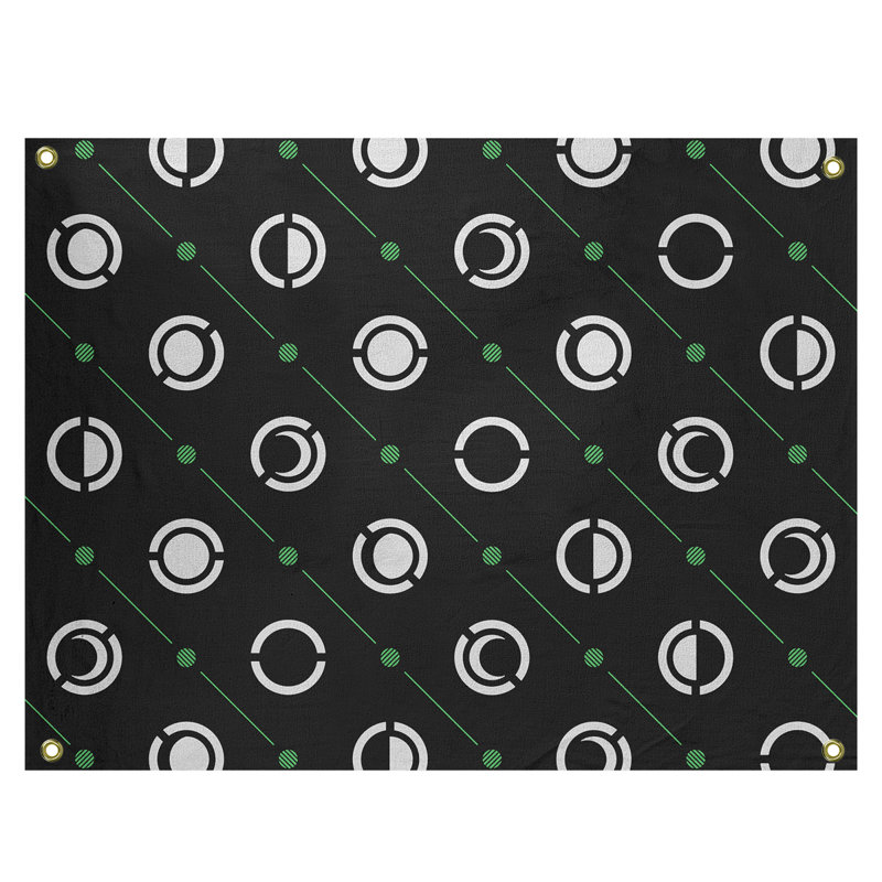 Tapisserie, H 26 po x l 36 po, Noir / Blanc / Vert