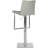 Lettia Swivel Upholstered Faux Leather Adjustable Height Counter Stool with Stainless Steel Frame-2071381949