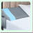 Headboard Gap Pillow Wedge - Queen Size Mattress Space Filler with Side Pocket - Triangle Foam Stopper for Bed Gap - Grey