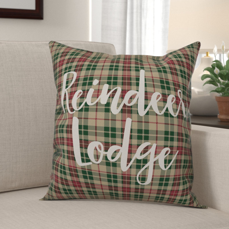  Coussin Reindeer Lodge in Tartan, Housse de coussin