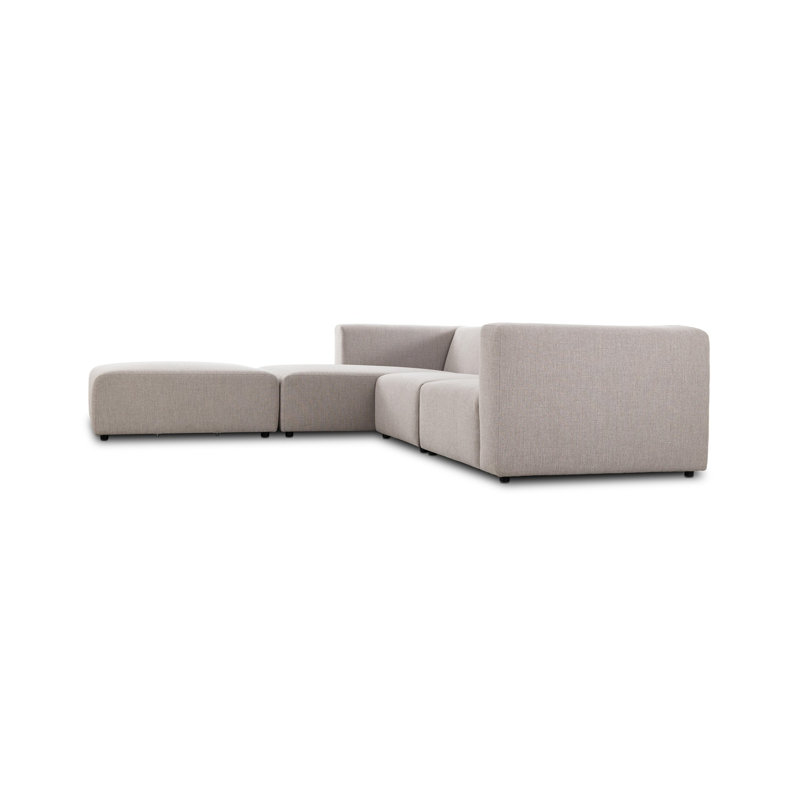 Lawndale 3PC LAF Sectional W/ Ottoman-Napa Sandstone, Left Hand Facing