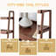 Banc de rangement, range-chaussures en bois de hêtre à 3 niveaux pour le vestibule, rangement de qualité supérieure pour la salle de bain et le salon-471131