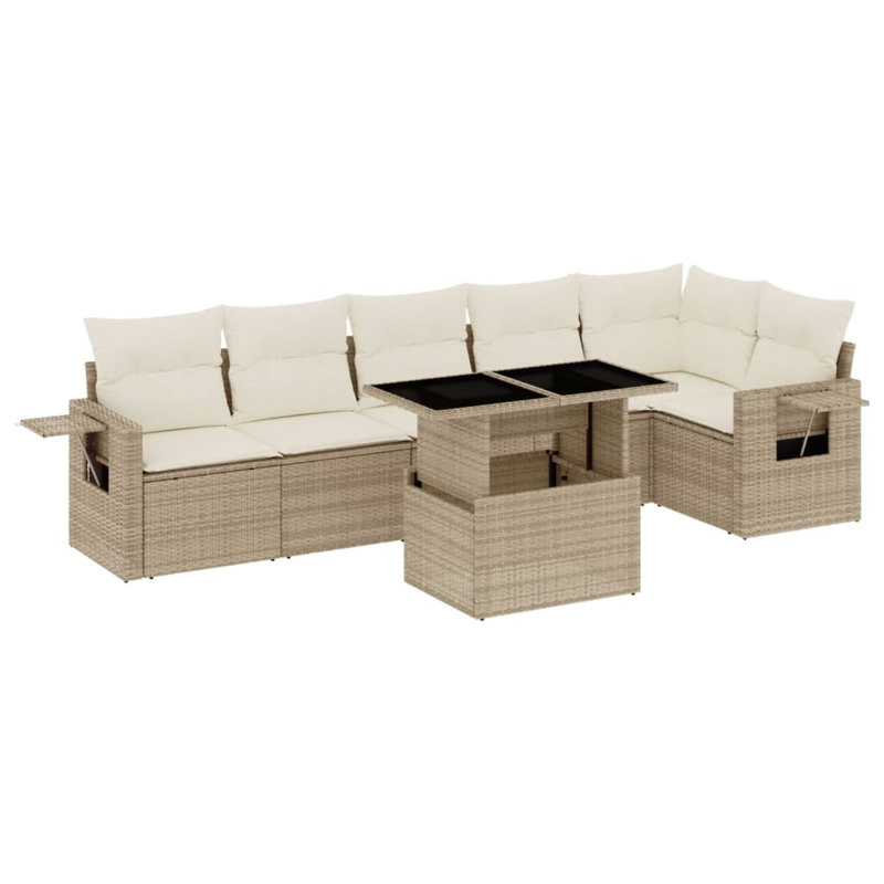 Ensemble de canapé de jardin Vidaxl beige