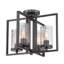 Plafonnier semi-encastré géométrique 17" unique 4 lumières Kuhle