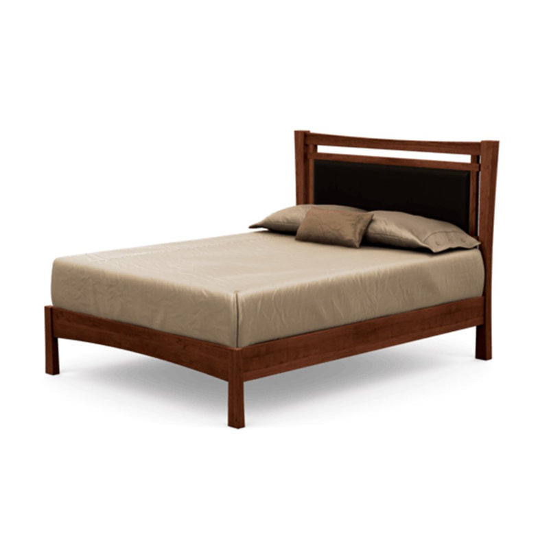 Monterey Upholstered Bed, California King, Natural Cherry, Ebony