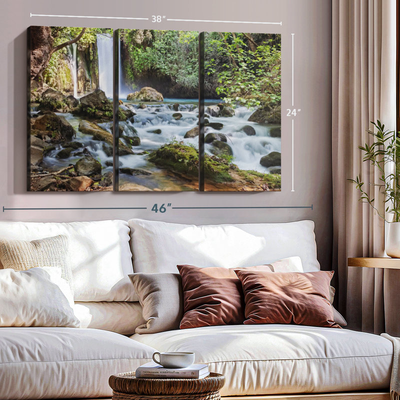 Banias Waterfalls Canvas Print, 24" H x 38" W x 1.25" D