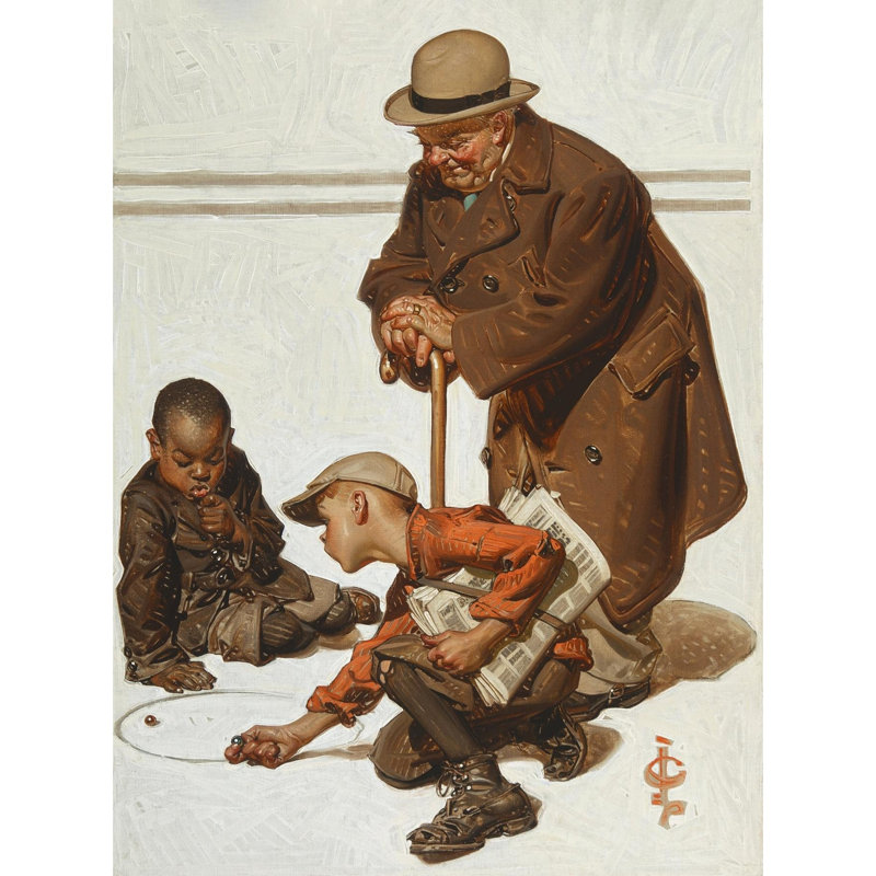 Marbles Game (1925), 36" H x 28" W