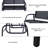 Outdoor Glider Chair , 2 Patio Double Swing Rocking Bench. Powder Coated Steel Frame. Comfortable Sling Fabric. Water-, Quick-Drying, -. Backyard Garden Porch Furniture, Black. 47.86" L X 27.5" W